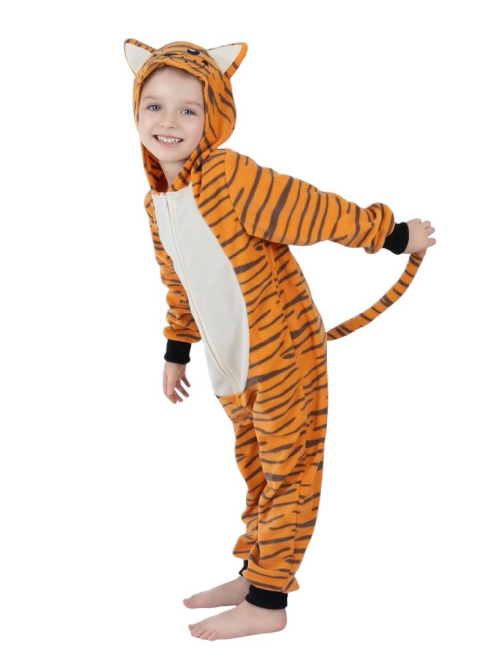 Tiger Tigger Jungle Animal Onesie Pajamas Halloween Costume